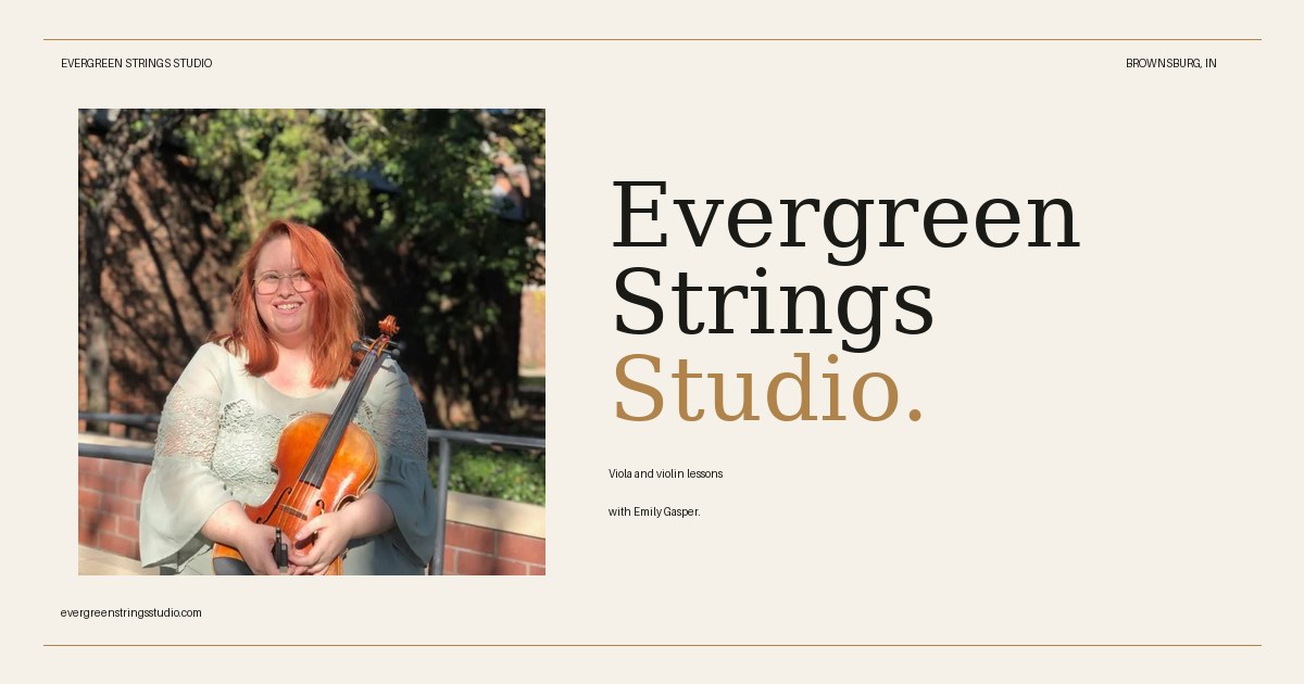 Evergreen Strings Studio — Viola and violin lessons with Emily Gasper
